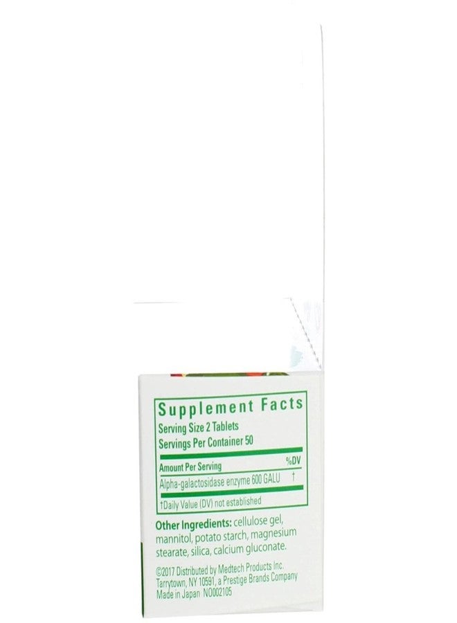 Beano Food Enzyme Dietary Supplement Tablets - 100 ct, Pack of 6 - Image 3